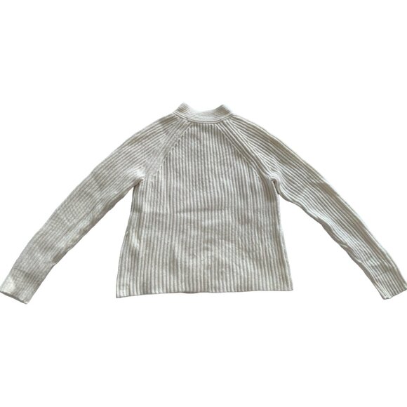 NWT BANANA REPUBLIC Womens' Ivory Ribbed Raglan Chunky Sweater Sz Small - Picture 5 of 7